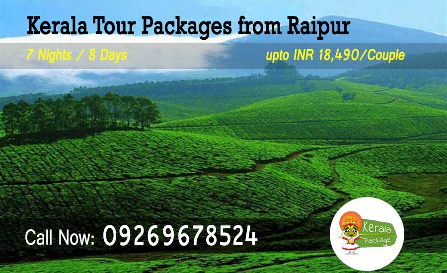 Kerala tour packages from Raipur